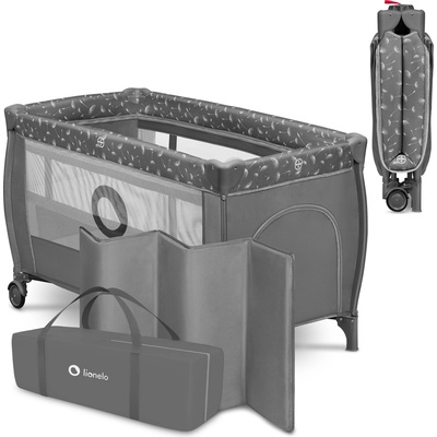 Lionelo Cestovní postýlka Stefi Plus Grey White