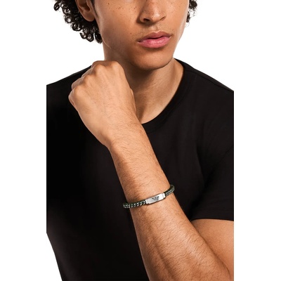 Emporio Armani гривна мъжка от неръждаема стомана без камък Eagle Logo (EGS3320040)