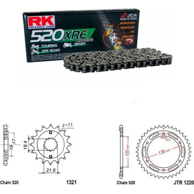 RK Racing Chain Řetězová sada Honda CBR 300 14-22