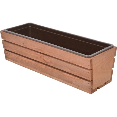 Rojaplast Kvetináč plast hnedý 18 x 51 x 15 cm