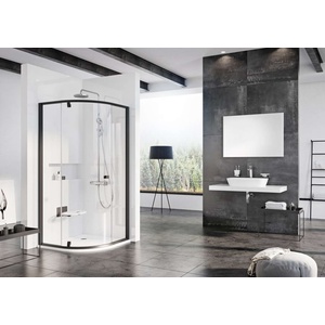 RAVAK Pivot - Четвърткръгла душ кабина PSKK3-80, 77-80 см, черна/стъкло 37644300Z1 (37644300Z1)