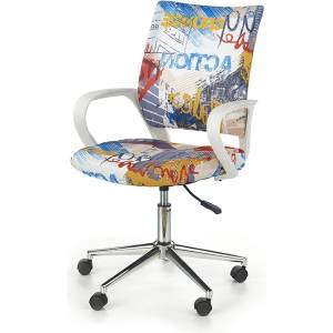Bogdan Furniture Europe Детски стол Мебели Богдан модел BM Free, Хромирана кръстачка, Подлакътници, Регулируема височина, Многоцветен