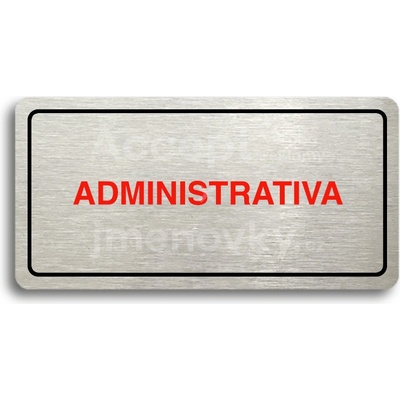 ACCEPT Piktogram ADMINISTRATIVA - stříbrná tabulka - barevný tisk