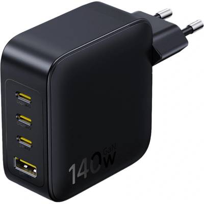 Baseus Зарядно устройство Baseus EnerFill FH11 (E0121J00) - 3x USB-C, 1x USB-A, 140W, GaN технология - Черно