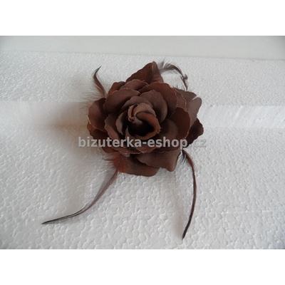 Bizuterka-eshop.cz květ hnědý BZ-03401