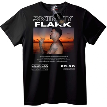 NOONEBRAND Тениска Skinny Flakk Rels B - L, Black