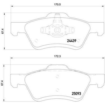 BREMBO Sada brzdových platničiek P24 159
