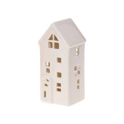 Home Styling Collection Dekorační keramický domek LED, 16 cm