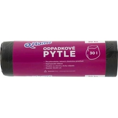 Q Home - pytle na odpadky - 30 l, 30 ks, 7 mikronů – Zboží Dáma