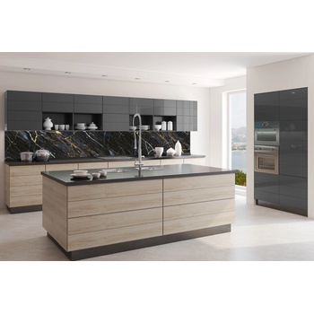 DIMEX ART s. r. o Фототапет за кухня - текстура от тъмен мрамор 350 x 60 см