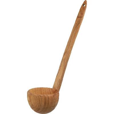ČistéDřevo Dřevěná naběračka 36cm tmavá - žufánek