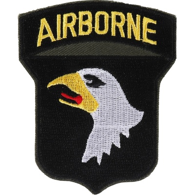 MILITARY RANGE Nášivka US 101. AIRBORNE textilná