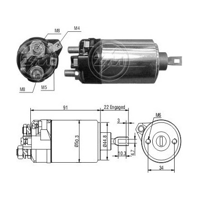 Spínač startéru 0001109042 Bosch 0331302003