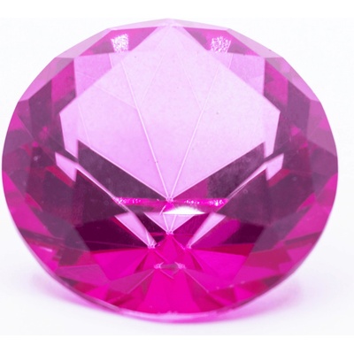 Milujeme Kameny Diamant z křišťálového skla - feng shui - fuchsiový - VADA VAD278
