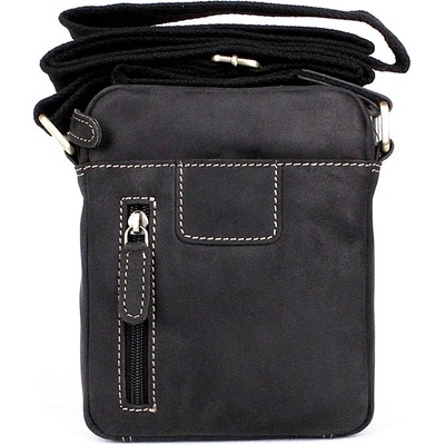 HGL malá pánská kožená Crossbody taška HGL no. 621 černá