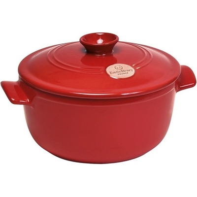 Emile Henry keramický hrnec kulatý 22 cm 2,5 l červený