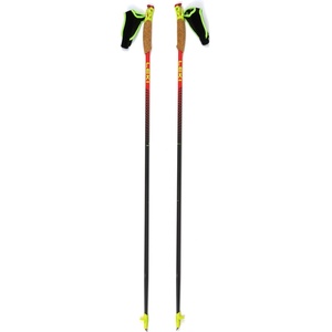 LEKI Щеки за бягане Leki Vertical K Running poles - Naturalcarbon / Bright Red / Neon Yellow - размер 135 cm (526-0592-0216)