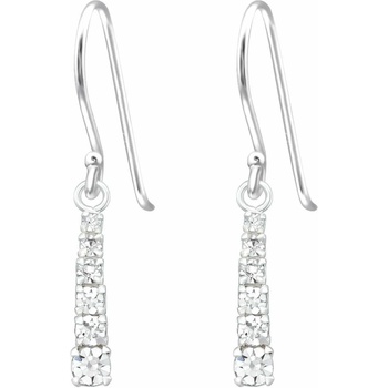 Image 1 of Bijutanki Висящи Сребърни Обеци с 12 Камъка