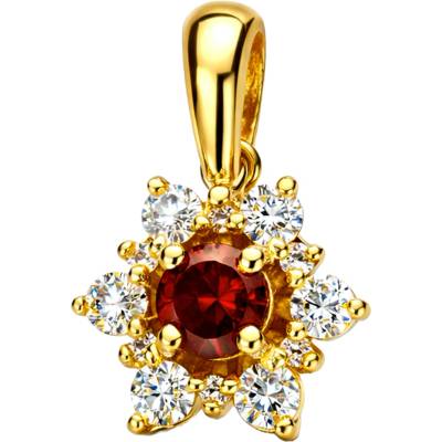 Zlaton Přívěsek žluté zlato květina s diamanty N22102501221