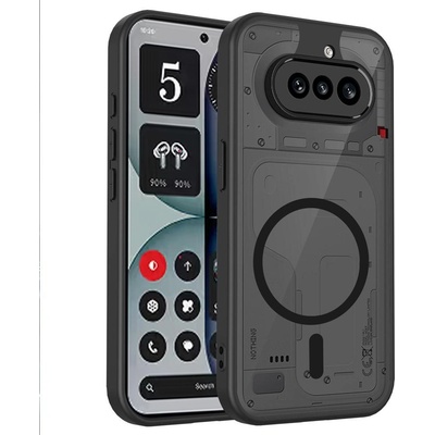Nothing Магнитен Матов Калъф за Nothing Phone (4a) - PC+TPU, 1.5mm защита, Airbag, Черен