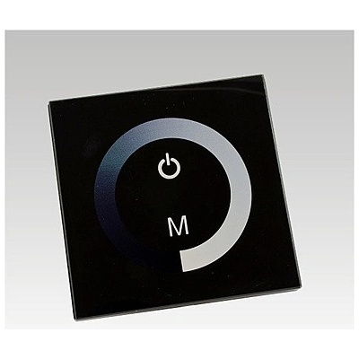 Příslušenství k LED osvětlení LED dimmer dotykový panel TM06 DC12-24V 1x8A černý