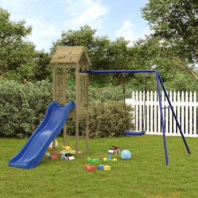 vidaXL Комбинирано детско съоръжение за игра, импрегниран бор (3155821)