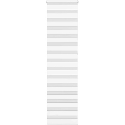 vidaXL Зеброва щора бял 65x230 см Ширина на плата 60, 9 см Полиестер (4014800)