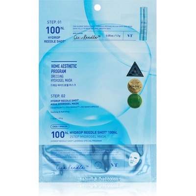 VT Cosmetics Hydrop Reedle Shot 100 2Step Hydrogel Mask интензивна хидрогелна маска с хидратиращ ефект 34.5 гр