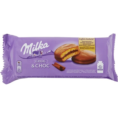 Milka Choc & Choc celomáčané jemné pečivo s kakaovou náplňou 150 g