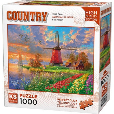 KS Games Пъзел KS Games от 1000 части - Фермата на лалетата (20787)
