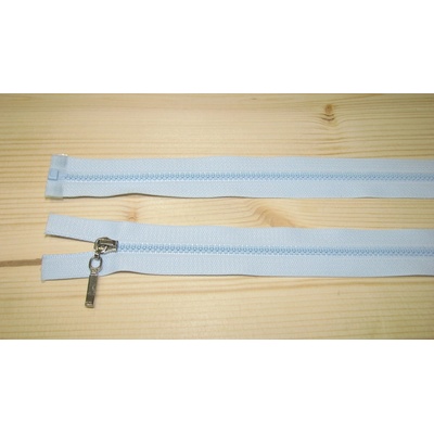 Kostenný zips modrá svetlá 3mm deliteľný jednosmerný 70cm