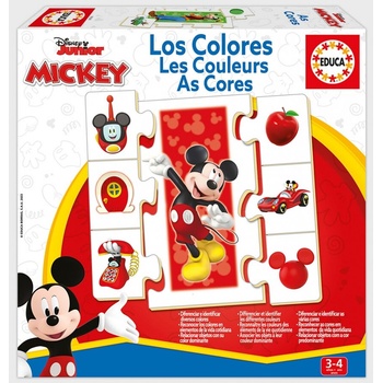 Educa Образователен пъзел, Educa, Mickey and Friends, Цветове, 42 части