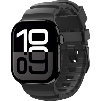 Spigen Силиконова каишка за Apple Watch 42мм, 44мм, 45мм, 46мм, Ultra, Ultra 2, Ultra 3 49мм - Spigen Silicone Band Strap (черен) (AMP10508)