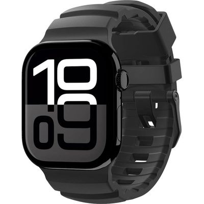 Spigen Силиконова каишка за Apple Watch 42мм, 44мм, 45мм, 46мм, Ultra, Ultra 2, Ultra 3 49мм - Spigen Silicone Band Strap (черен) (AMP10508)