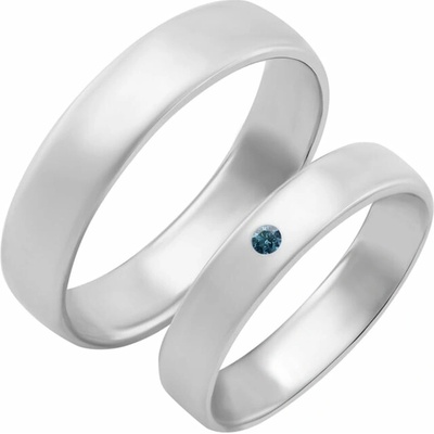 Eppi Zlaté snubní prsteny s modrým diamantem Zavala RW38051