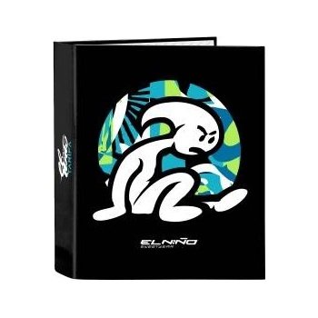 El Niño Папка с пръстени El Niño Green bali Черен A4 (27 x 33 x 6 cm)