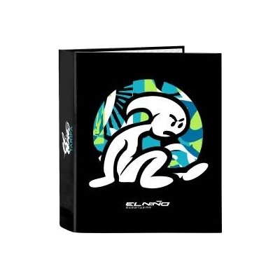 El Niño Папка с пръстени El Niño Green bali Черен A4 (27 x 33 x 6 cm)