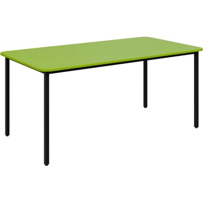 JSBR 170 N jídelní stůl kovová podnož černá deska 18 mm 1700 x 900 mm jarní zeleň