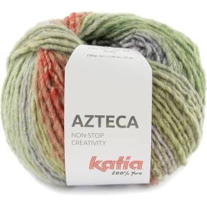 Katia Azteca 7881 Light Green/Light Violet Плетива прежда (7881)