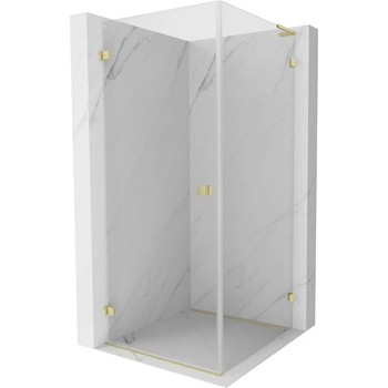 Mexen Lunar-B L лява врата душ кабина 80 x 80 см, прозрачно, златиста матова - 832L-080-080-55-00-L (832L-080-080-55-00-L)