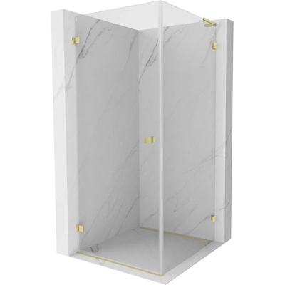 Mexen Lunar-B L лява врата душ кабина 80 x 80 см, прозрачно, златиста матова - 832L-080-080-55-00-L (832L-080-080-55-00-L)