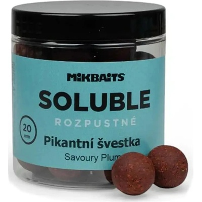 Mikbaits Rozpustné Boilie Soluble Pikantná slivka 250 ml - 20 mm