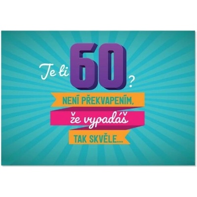 Albi 3D přání s pop-up efektem - 60 narozeniny
