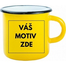 AveTech Žlutý plecháček s černým lemem 360 ml