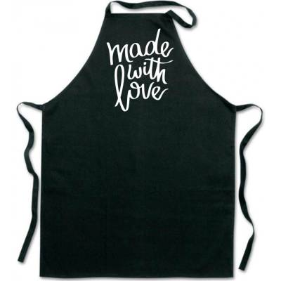 Povidlo.cz Zástěra Made with love Černá