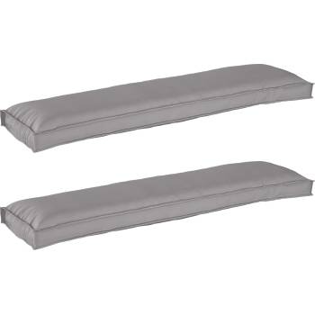 vidaXL Комплект възглавници за палет 2 pcs Сив 150 x 40 x 8 см (42001709)