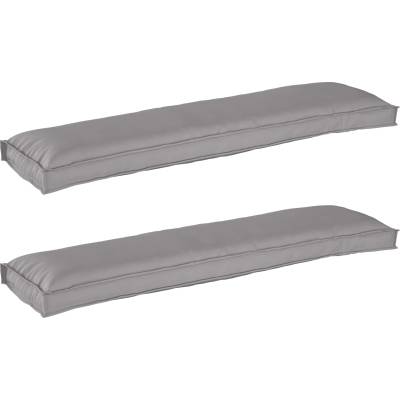 vidaXL Комплект възглавници за палет 2 pcs Сив 150 x 40 x 8 см (42001709)