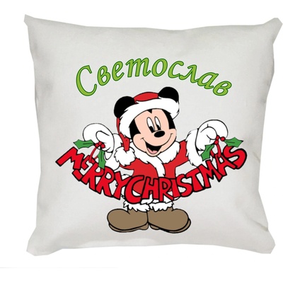 Коледна възглавничка с Мики Маус, 30 см (46620-1-5)