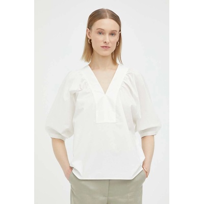 By Malene Birger Памучна блуза By Malene Birger дамска в бяло с изчистен дизайн (Q71873008)