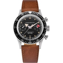 Nivada Grenchen Chronomaster Broad Arrow Inter. Bezel Manual Brown Leather